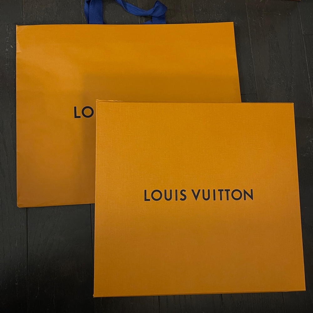Louis Vuitton full set large empty box shopping bag home decoration storage